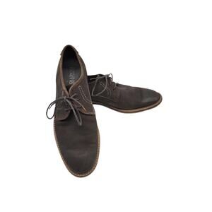 Kenneth Cole Reaction Dark Brown Suede Leather Men's Lace Up Shoes Size 9.5